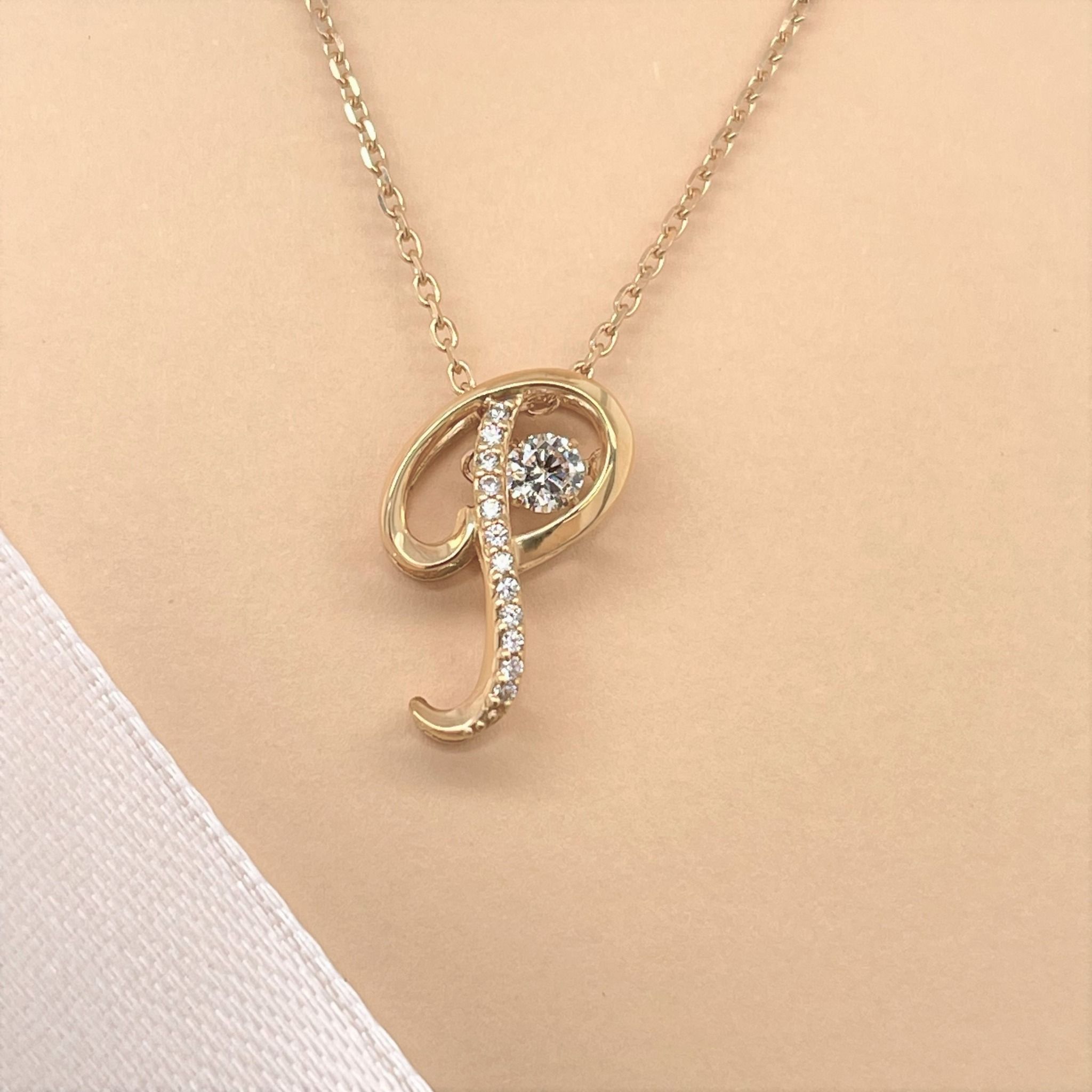 Mặt Dây Dancing Stone Vàng K18YG đính CZ Calista GPD70024