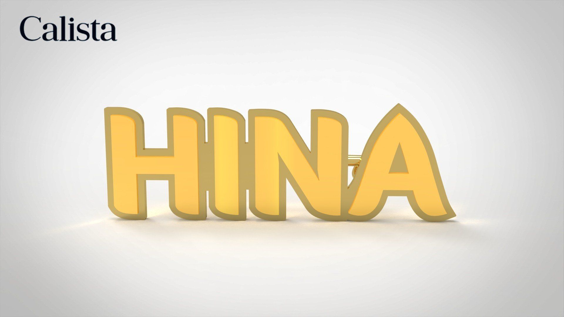 Pin/Huy hiệu cài áo mạ vàng logo doanh nghiệp Hina group