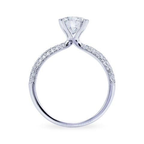 Nhẫn Vàng K14WG đính Moissanite Calista IERG03267