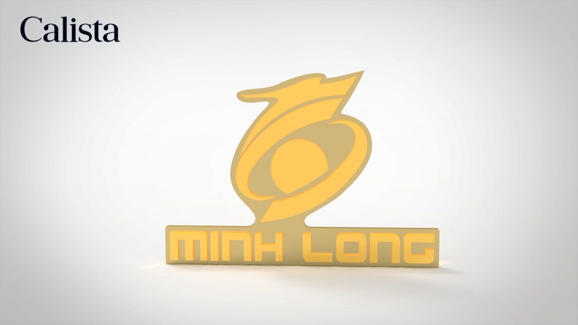 Pin/Huy hiệu cài áo mạ vàng logo doanh nghiệp Minh Long