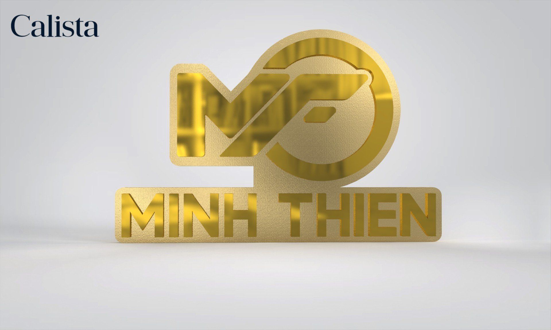 Pin/Huy hiệu cài áo mạ vàng logo doanh nghiệp Minh Thiên