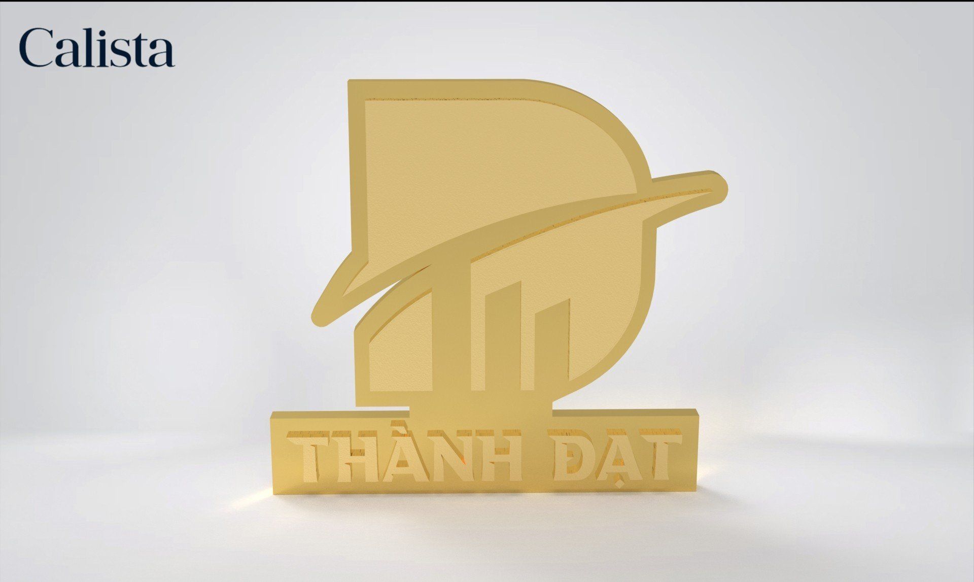 Pin/Huy hiệu cài áo mạ vàng logo doanh nghiệp Thành Đạt