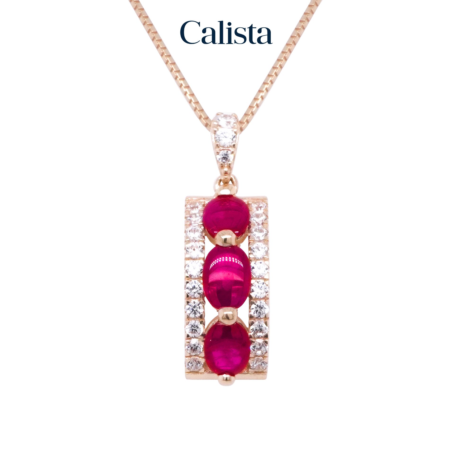 Mặt Dây Vàng K14YG đính Ruby Calista 14YRBCZM50388