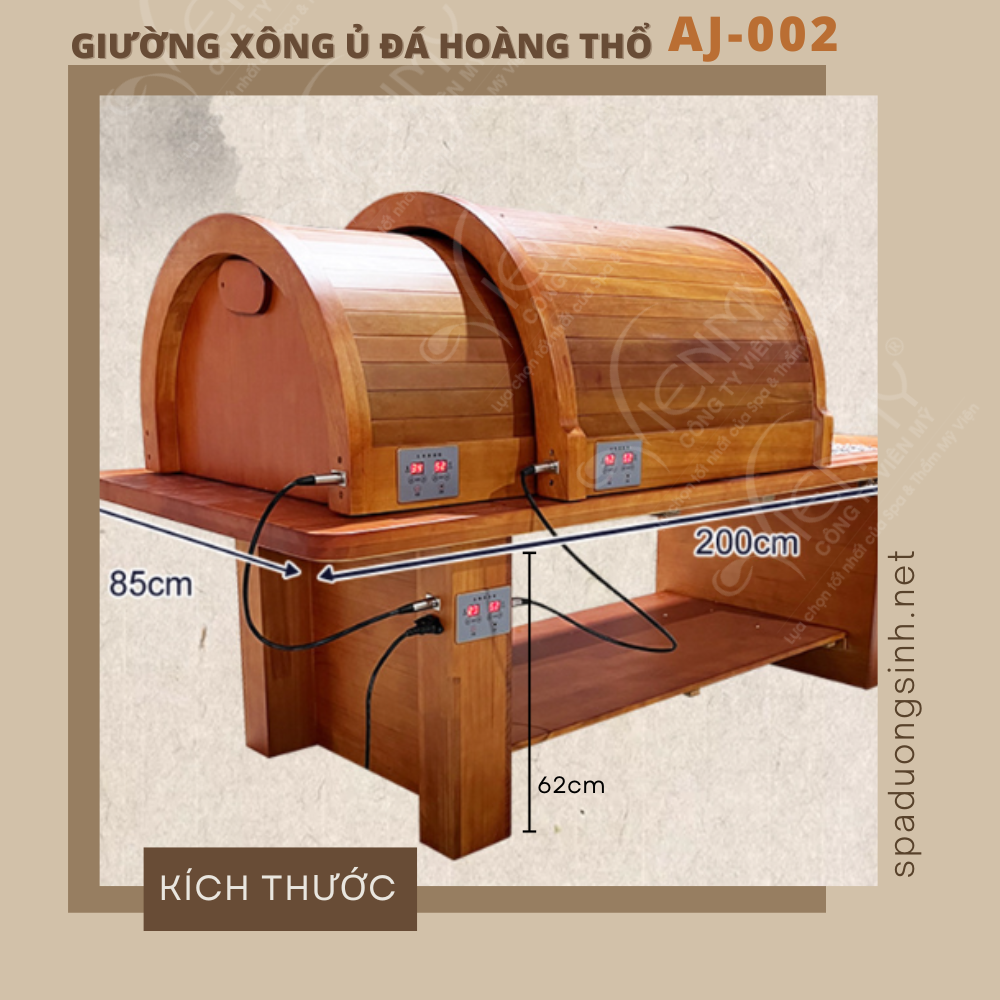 Giường xông ủ đá hoàng thổ AJ-022