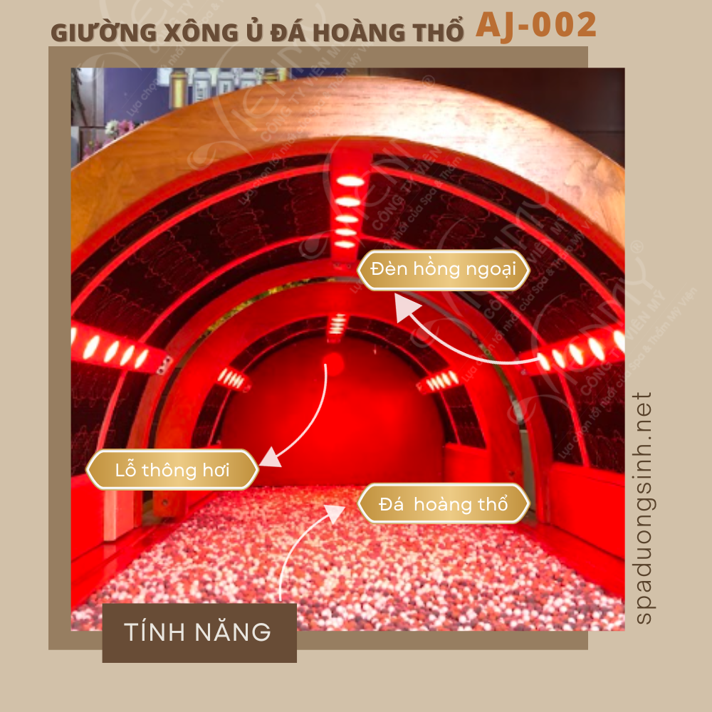 Giường xông ủ đá hoàng thổ AJ-022