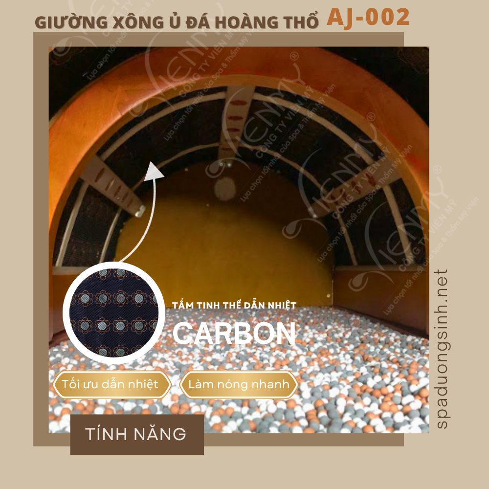 Giường xông ủ đá hoàng thổ AJ-022