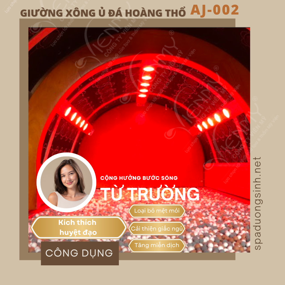 Giường xông ủ đá hoàng thổ AJ-022