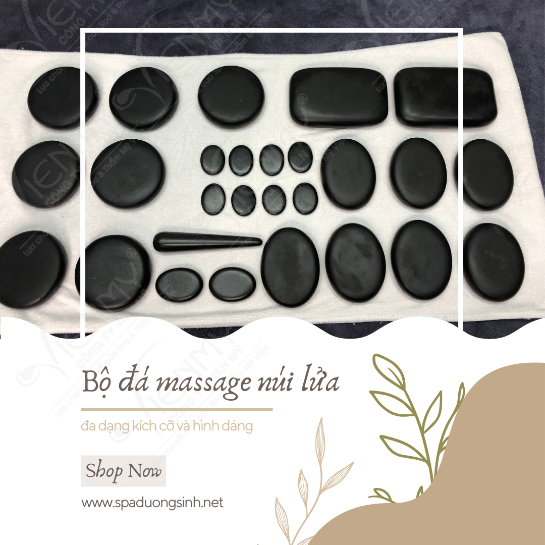 Bộ đá massage núi lửa 27 viên