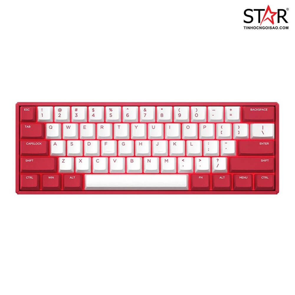 Bàn Phím Cơ Không Dây IQUNIX F60 Strawberry RGB Hot-Swappable Mechanical Keyboard
