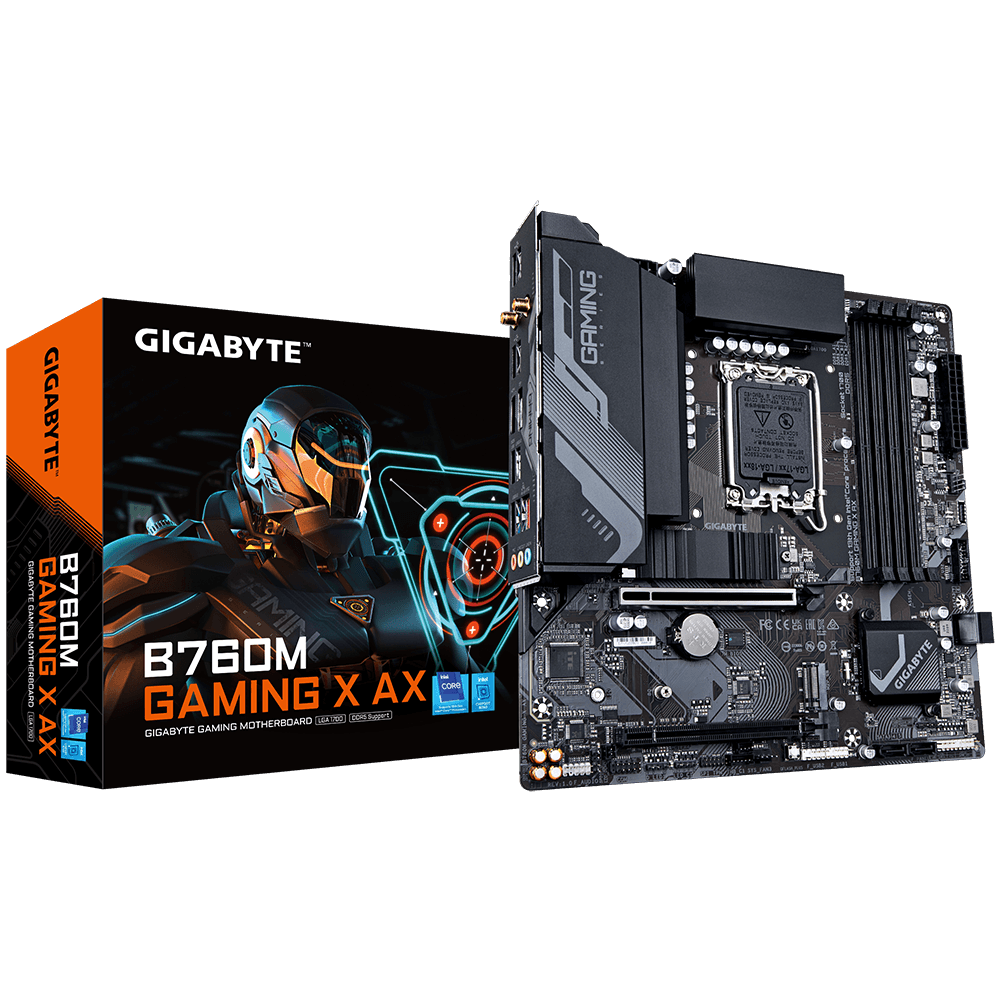 Mainboard Gigabyte B760M GAMING X AX (rev. 1.x) | Intel B760, Socket 1700, Micro ATX, 4 khe DDR5