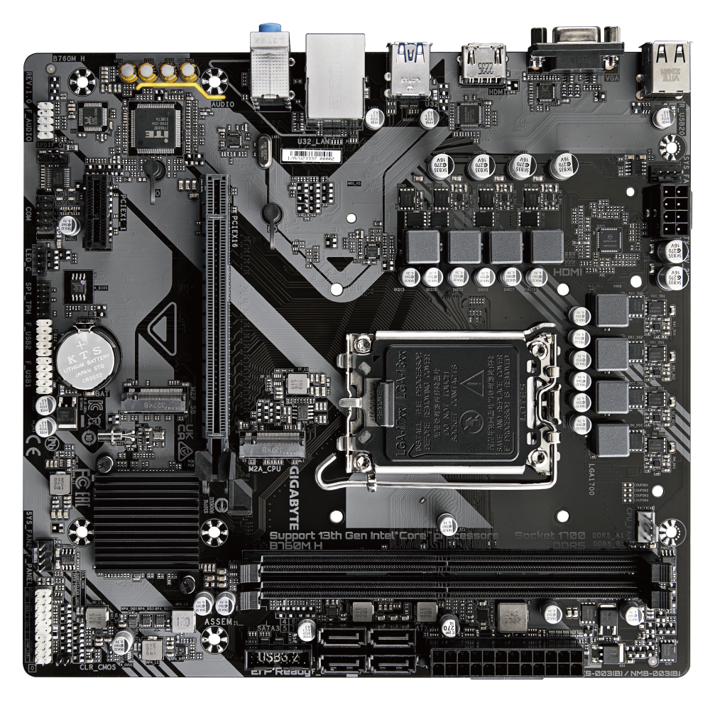 Mainboard Gigabyte B760M H (rev. 1.0) Ultra Durable | Intel B760, Socket 1700, Micro ATX, 2 khe DDR5