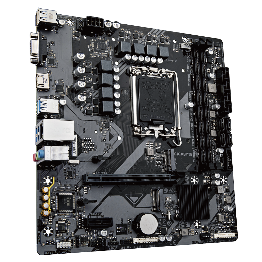 Mainboard Gigabyte B760M H (rev. 1.0) Ultra Durable | Intel B760, Socket 1700, Micro ATX, 2 khe DDR5