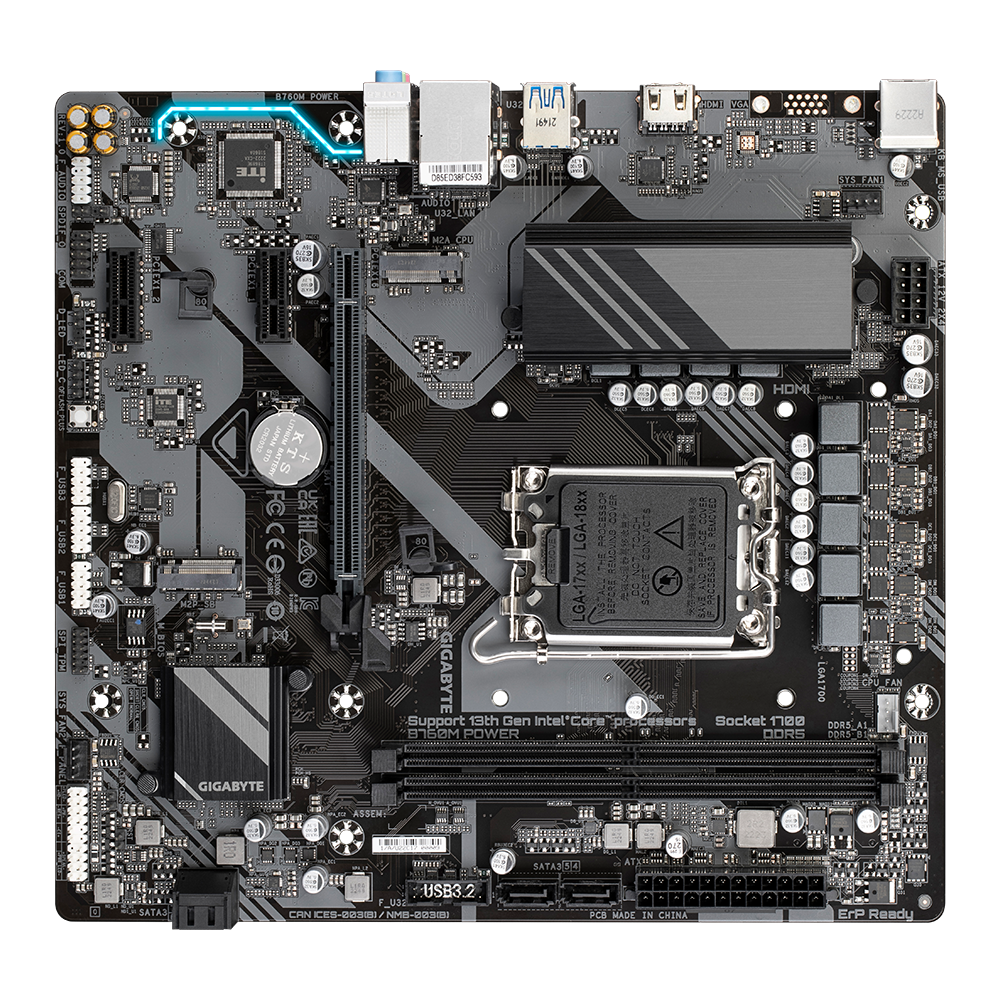 Mainboard Gigabyte B760M POWER (rev. 1.0) | Intel B760, 1700, Micro ATX