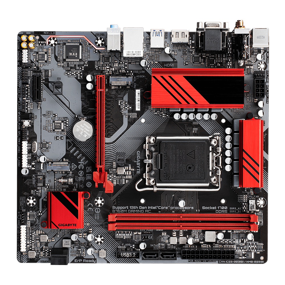 Mainboard Gigabyte B760M Gaming AC (rev. 1.x) | Intel B760, Socket 1700, Micro ATX, 2 khe DDR5