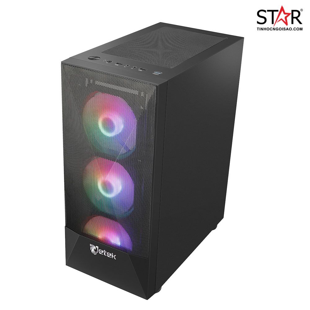 Thùng máy Case Jetek Game – R3 Black (Tặng 3 Fan RGB)