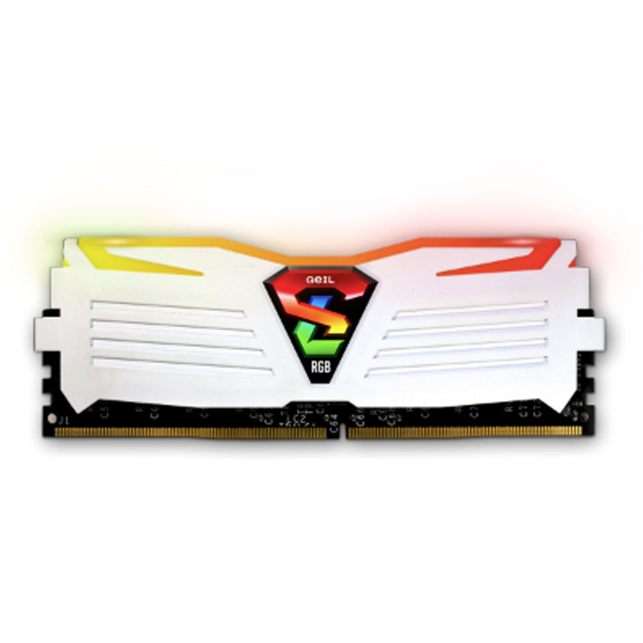 Ram GEIL Super Luce White RGB 8GB | 8GB x 1, DDR4, 3200MHz (GLWS48GB3200C16BSC)