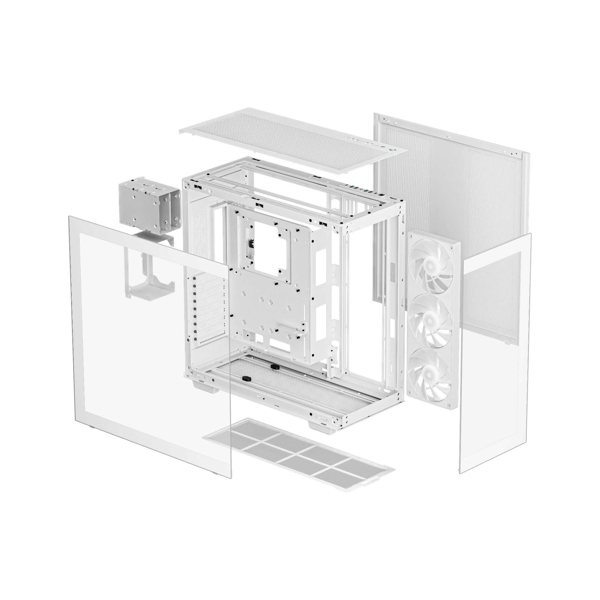 Thùng máy Case Deepcool CH780 WH - Trắng | E-ATX, sẵn 3 fan ARGB 140