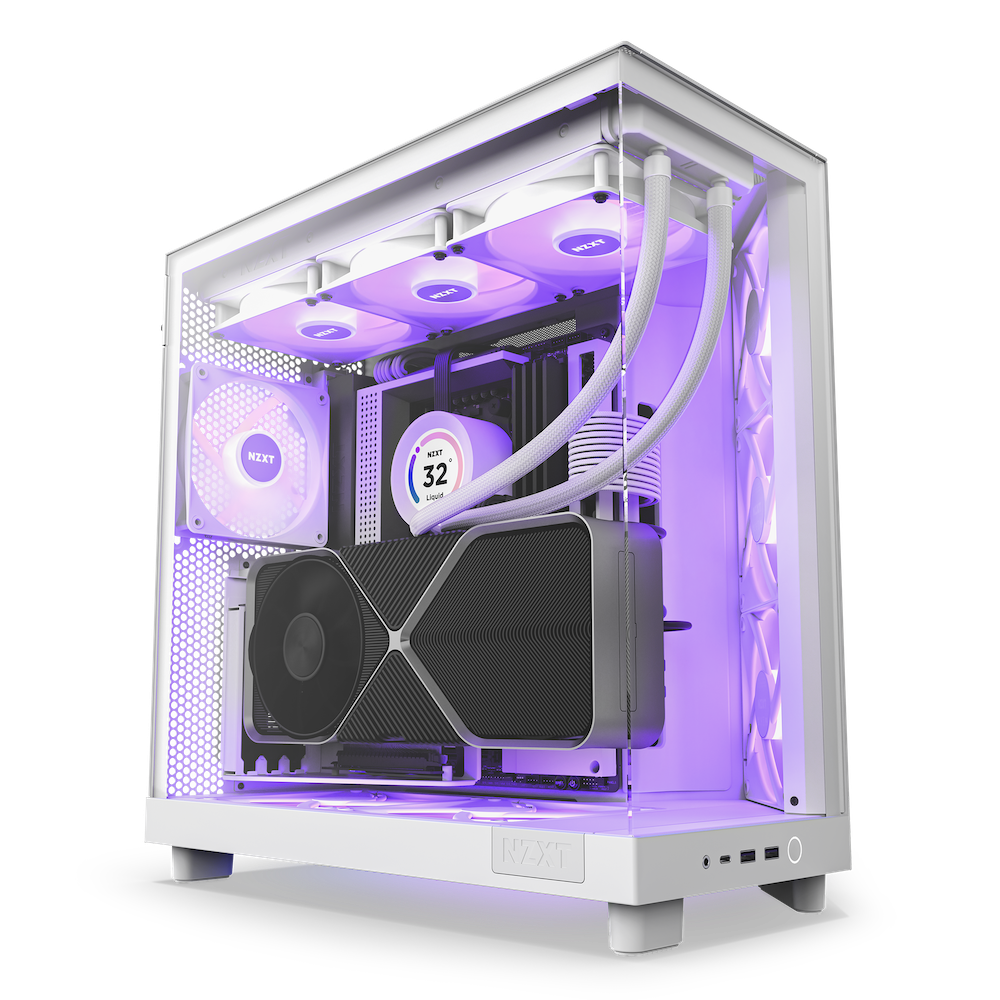 Thùng máy Case NZXT H6 Flow RGB - Trắng