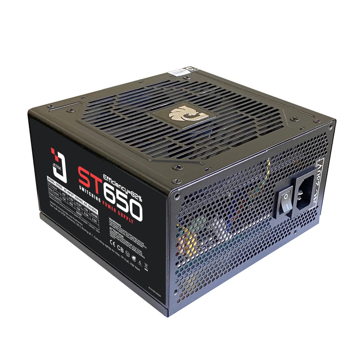 Nguồn Jetek J Series 650W Plus (ST650 POWER SUPPLY ATX 12V PFC)