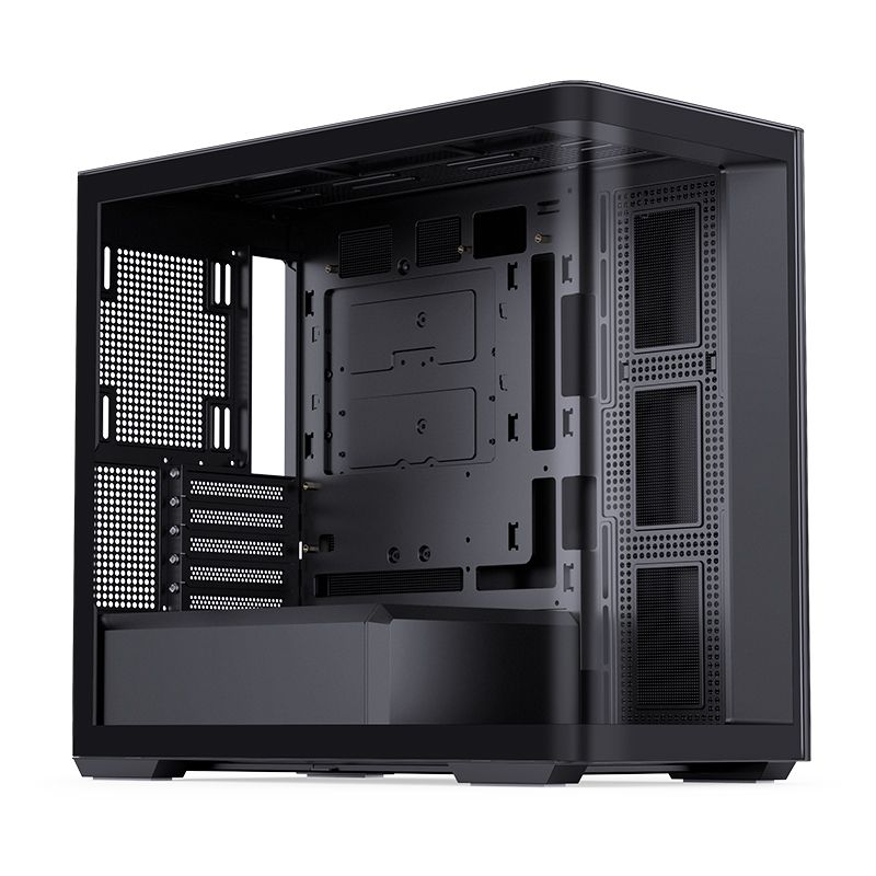 Thùng máy Case Jonsbo D300 - Black | Micro-ATX, kính cong