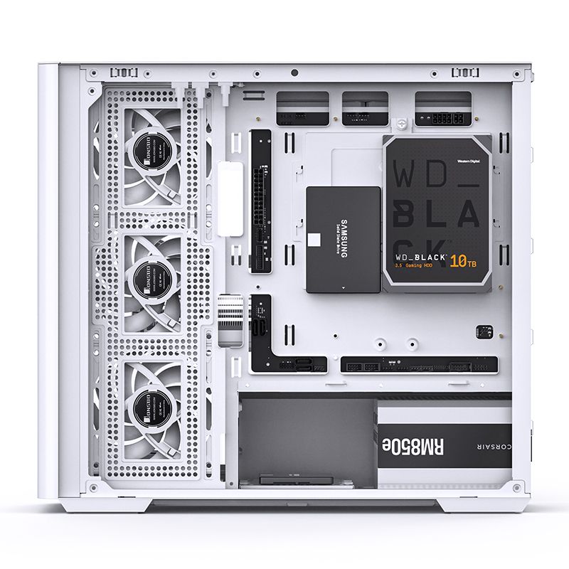 Thùng máy Case Jonsbo D300 - White | Micro-ATX, kính cong