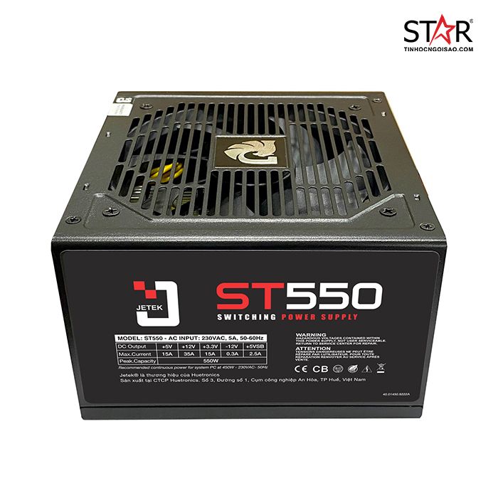 Nguồn Jetek J Series 550W Plus (ST550 POWER SUPPLY ATX 12V PFC)