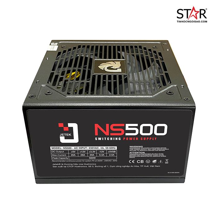 Nguồn Jetek STAR Power NS500 500W + Dây Nguồn