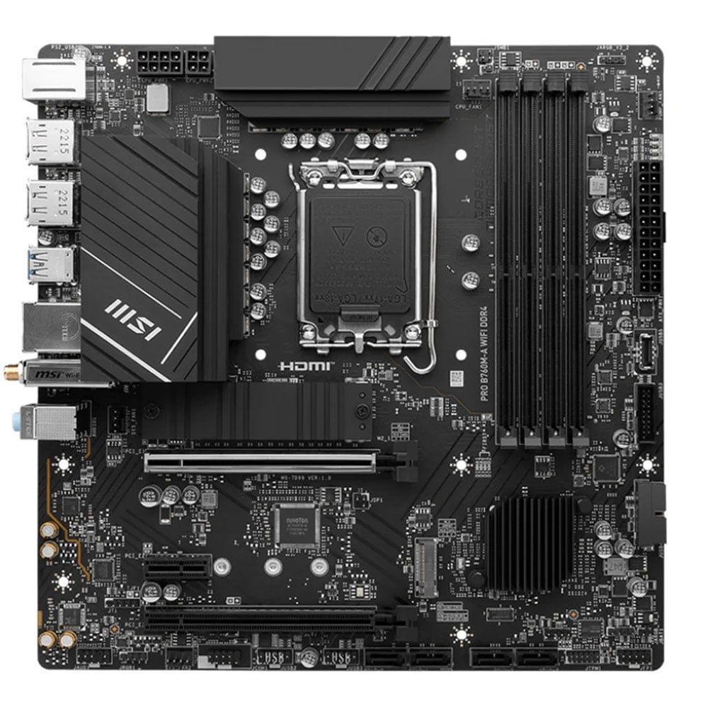 Mainboard MSI PRO B760M-A Wifi DDR4 (Socket 1700, M ATX, 4 khe ram)