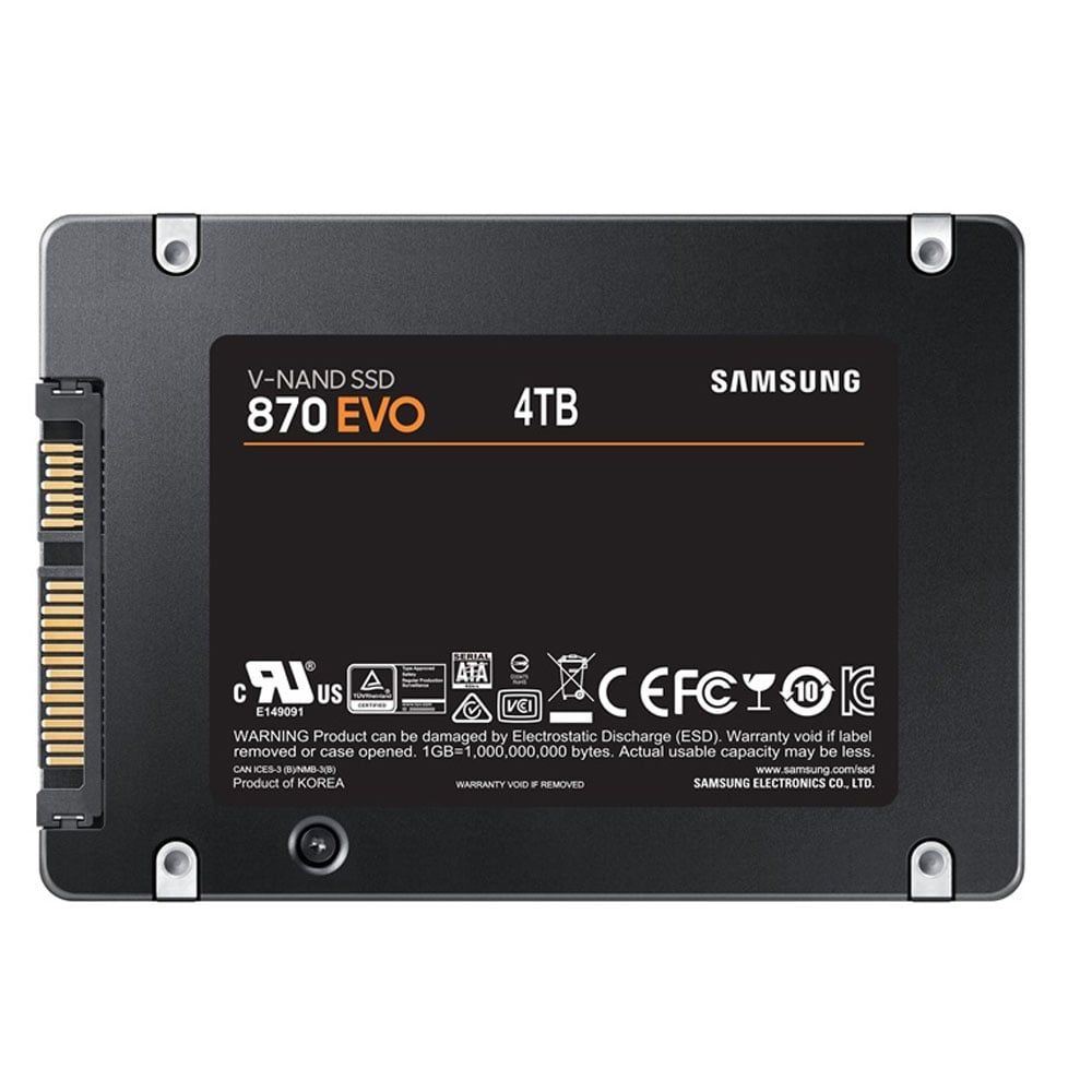 Ổ cứng SSD 4TB Samsung 870 EVO MZ 77E4T0BW (2.5 inch, SATA III) | Hàng Công Ty