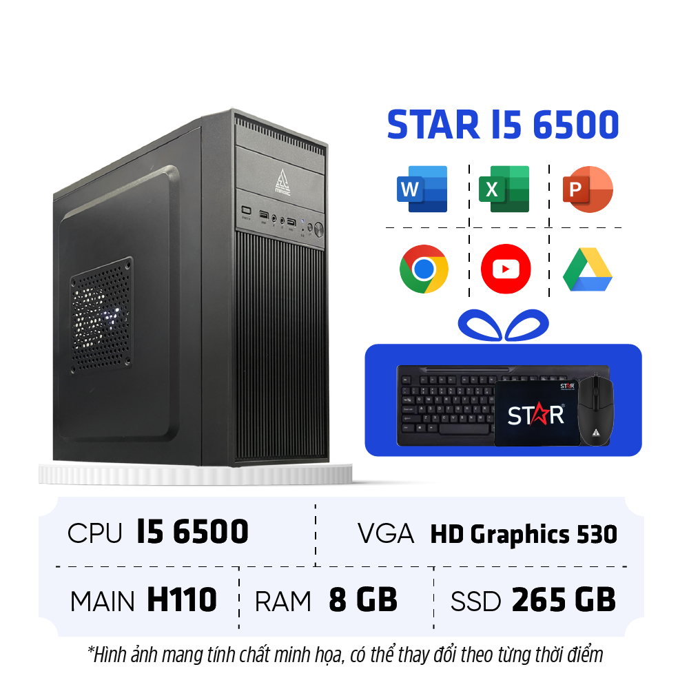 PC Văn Phòng STAR | I5 6500/ RAM 8GB/ SSD 256GB/ Intel