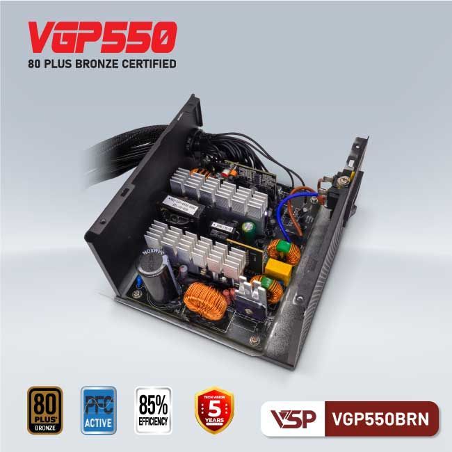 Nguồn VSP VGP550BRN - 80 Plus Bronze - 550W