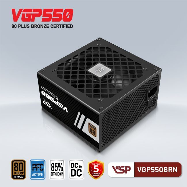 Nguồn VSP VGP550BRN - 80 Plus Bronze - 550W