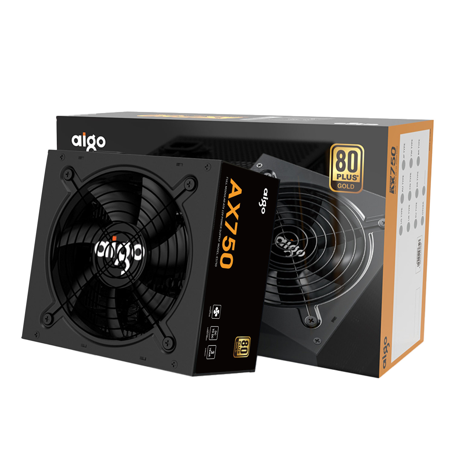 Nguồn Aigo AX750 750W | Gold, Full Modular