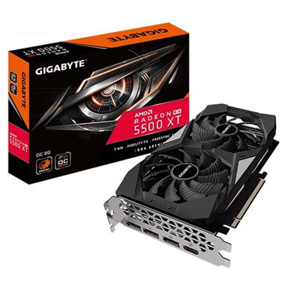 VGA Gigabyte RX 5500XT OC 8GB 2 Fan (GV-R55XTOC-8GBD)