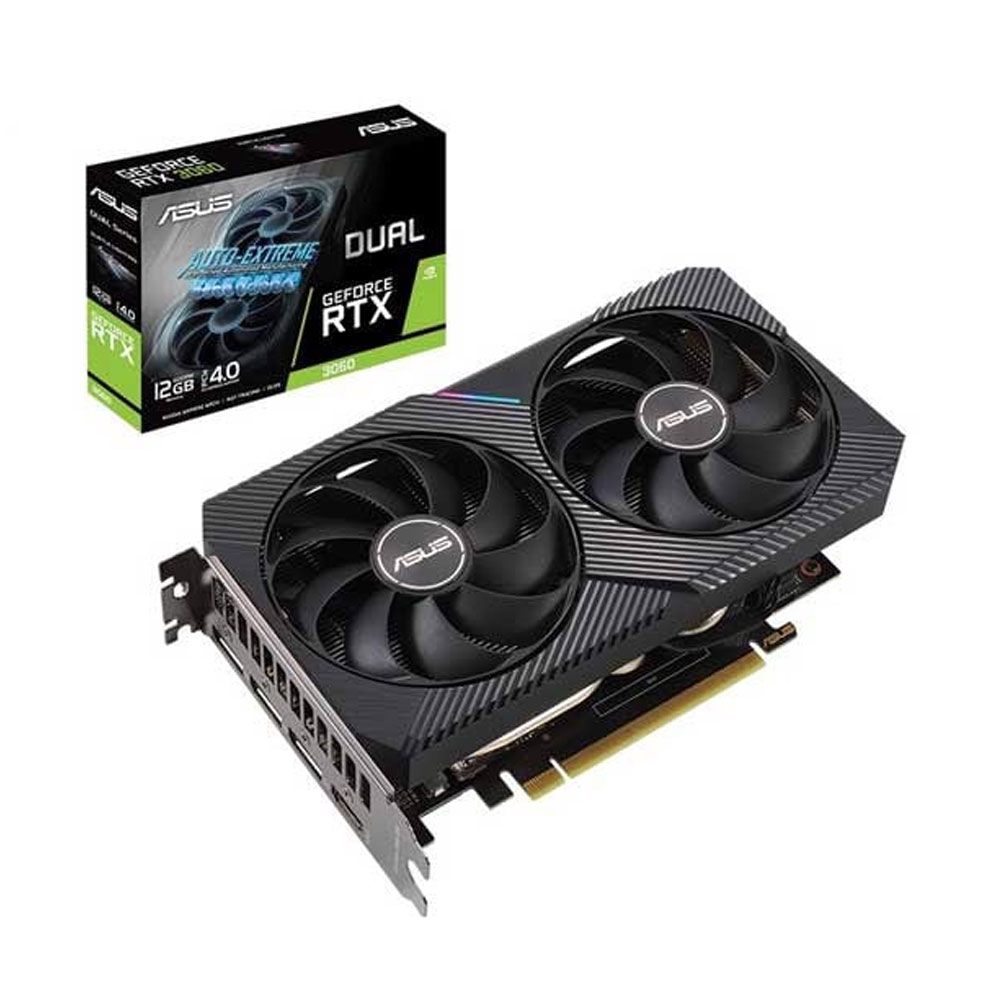 Card màn hình VGA ASUS DUAL RTX 3060 12GB 2 Fan V2 (DUAL-RTX 3060-12GB-V2)