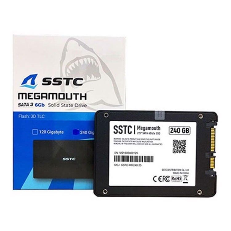 Ổ cứng SSD 240GB SSTC Megamouth Sata 3 (SSTC-MMP240-25) BH 36T