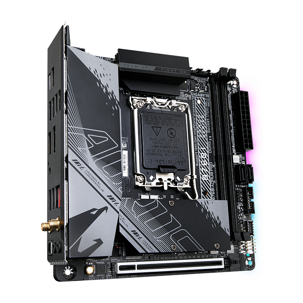 Mainboard Gigabyte B760I Aorus Pro (rev. 1.x) | Intel B760, Socket 1700, Mini-ITX, 2 khe DDR5