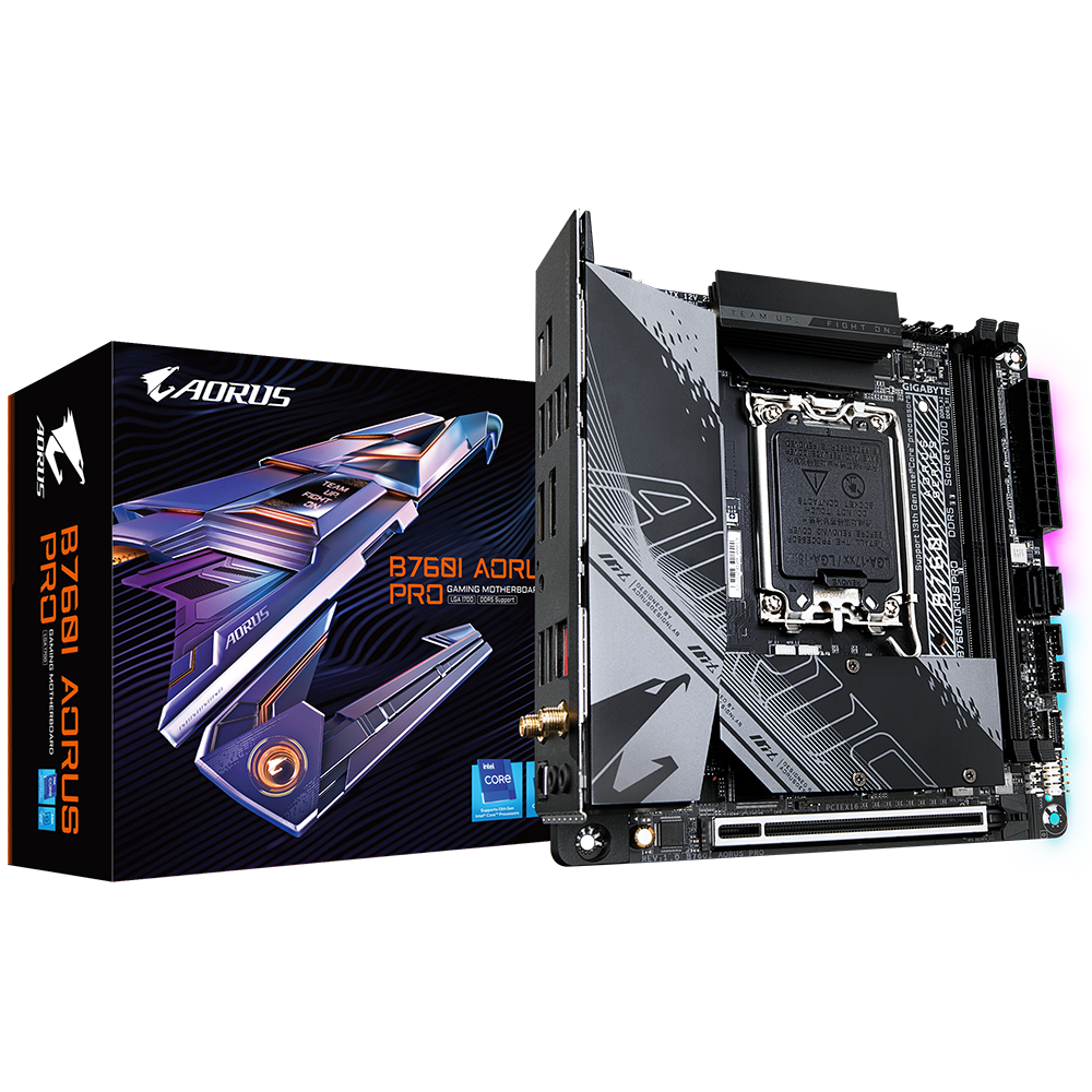 Mainboard Gigabyte B760I Aorus Pro (rev. 1.x) | Intel B760, Socket 1700, Mini-ITX, 2 khe DDR5