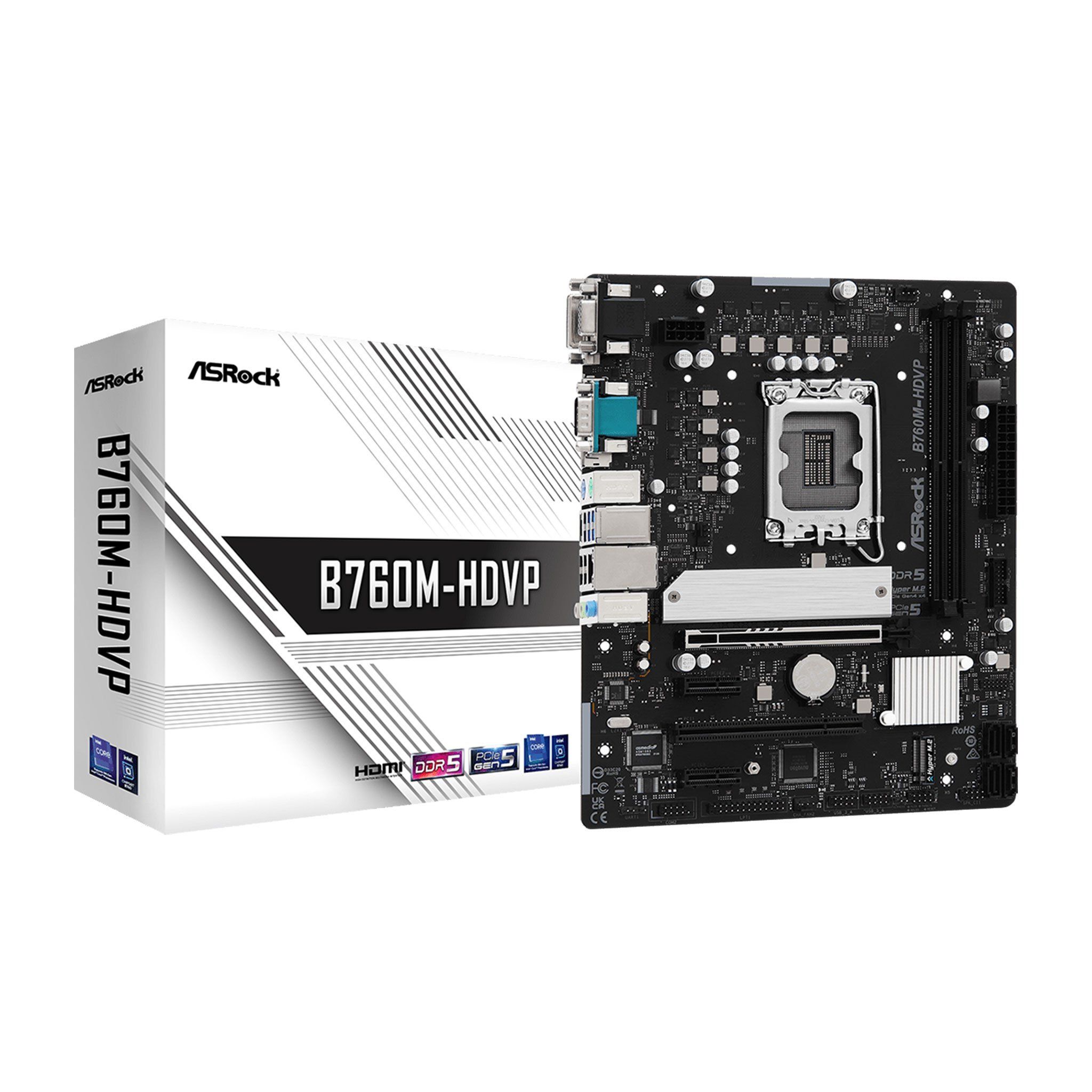 Mainboard ASRock B760M-HDVP | Intel B760, Socket 1700, Micro ATX, 2 khe DDR5