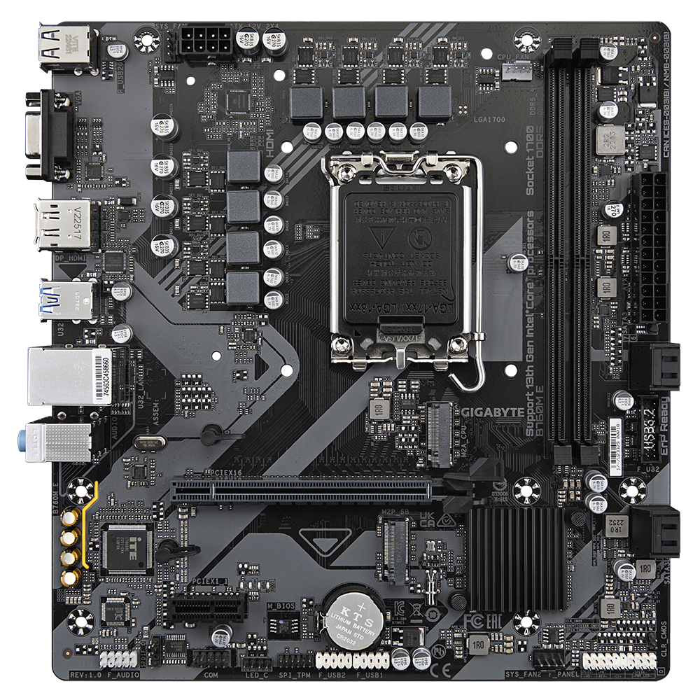 Mainboard Gigabyte B760M E (rev. 1.0) | Intel B760, Socket 1700, Micro ATX, 2 khe DDR5