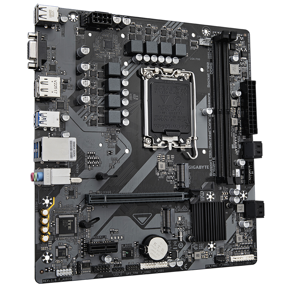 Mainboard Gigabyte B760M E (rev. 1.0) | Intel B760, Socket 1700, Micro ATX, 2 khe DDR5