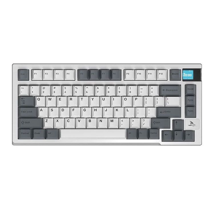 Bàn phím cơ Darmoshark K8 White Grey RGB | 3 Mode, Hot Swap, Gateron EverFree Linear Switch