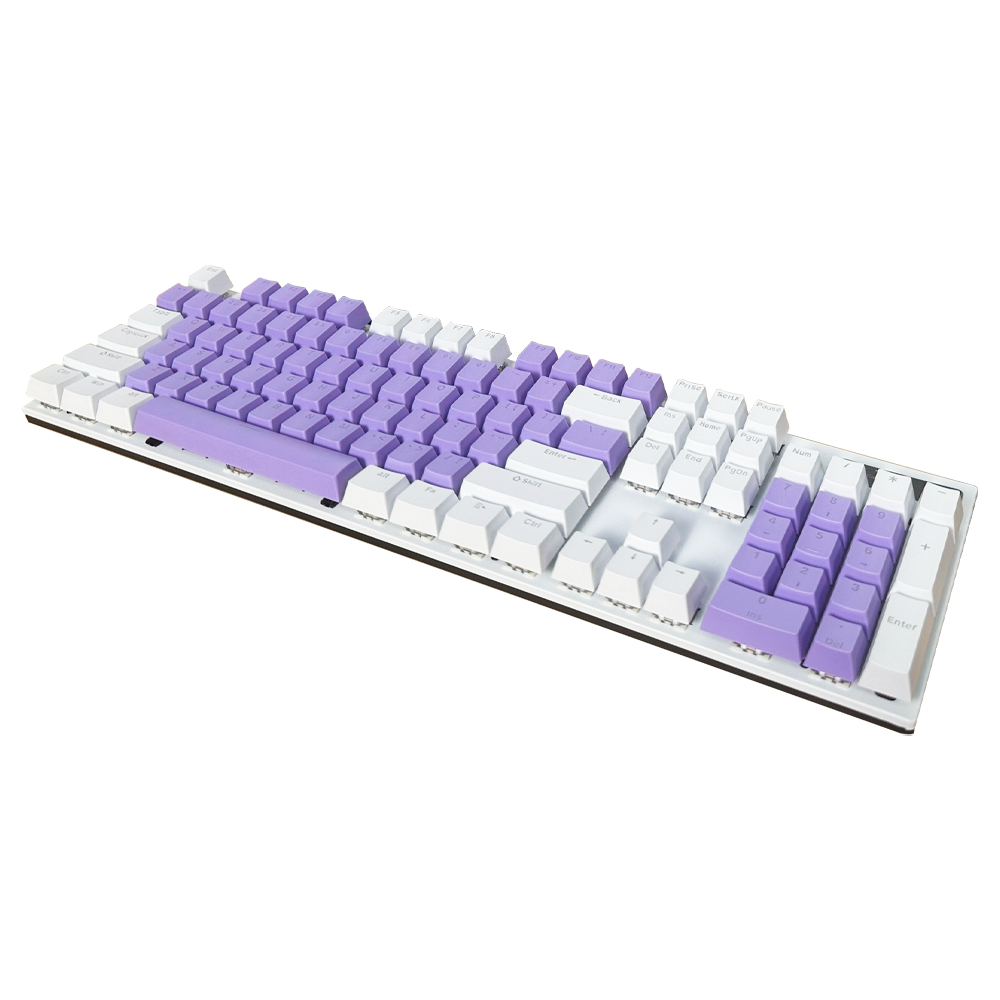 Bàn phím cơ SPARTAN TC3218 Purple - White (Blue Switch, Led Rainbow)