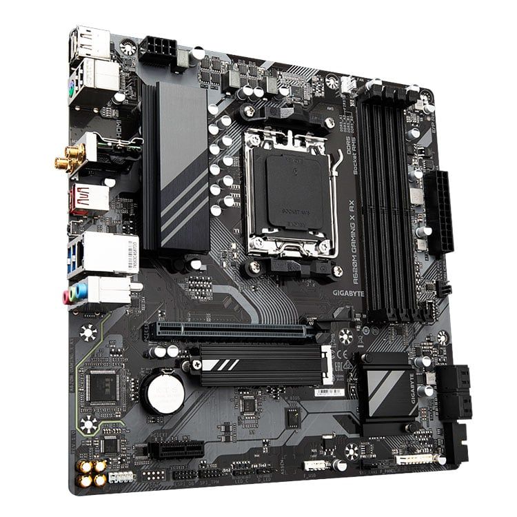 Mainboard Gigabyte A620M GAMING X AX (AMD A620M, m-ATX, Socket AM5, 4 khe ram DDR5)