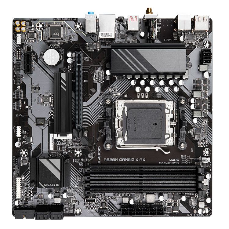 Mainboard Gigabyte A620M GAMING X AX (AMD A620M, m-ATX, Socket AM5, 4 khe ram DDR5)