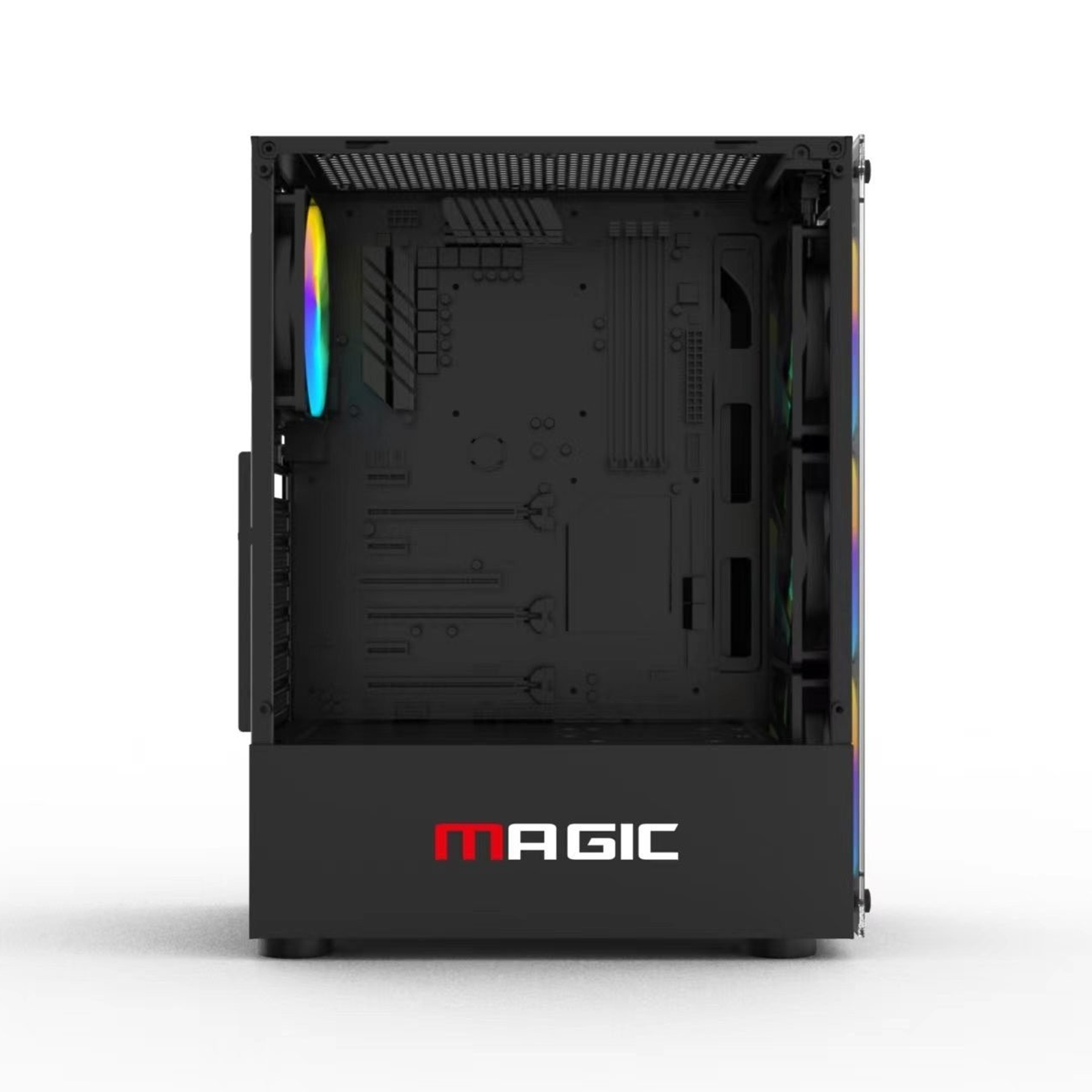 Thùng máy Case MAGIC GM-03 Black | Sẵn 4 fan RGB