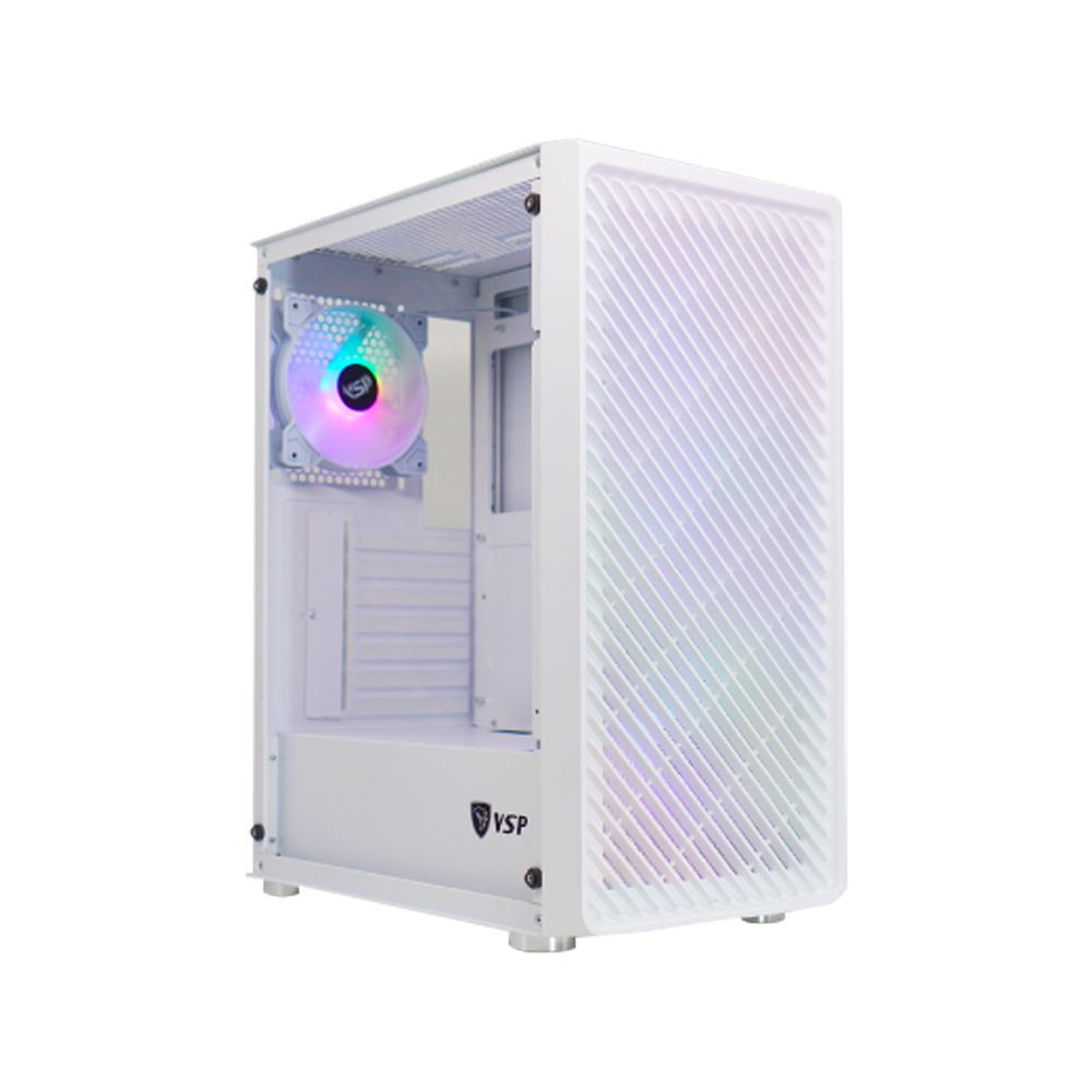 Thùng máy Case VSP KA-29 White + 4 Fan Led