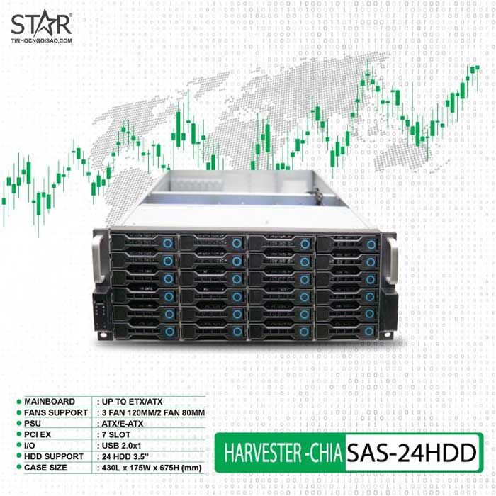 Case VSP Havester-CHIA SAS-24HDD (HDD 3.5″ x 24)