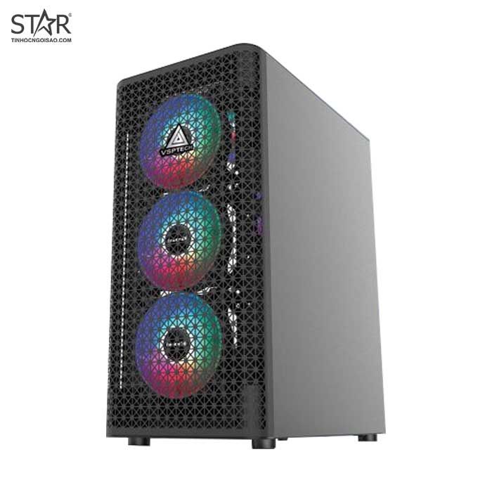 Thùng máy Case VSP Gaming T510 Black (No Fan)