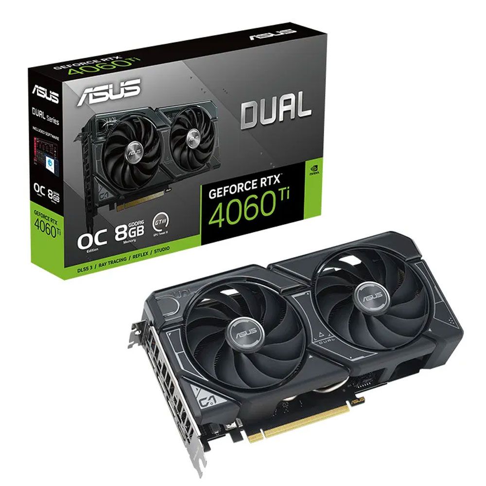 Card màn hình VGA ASUS Dual GeForce RTX 4060 Ti OC 8GB GDDR6